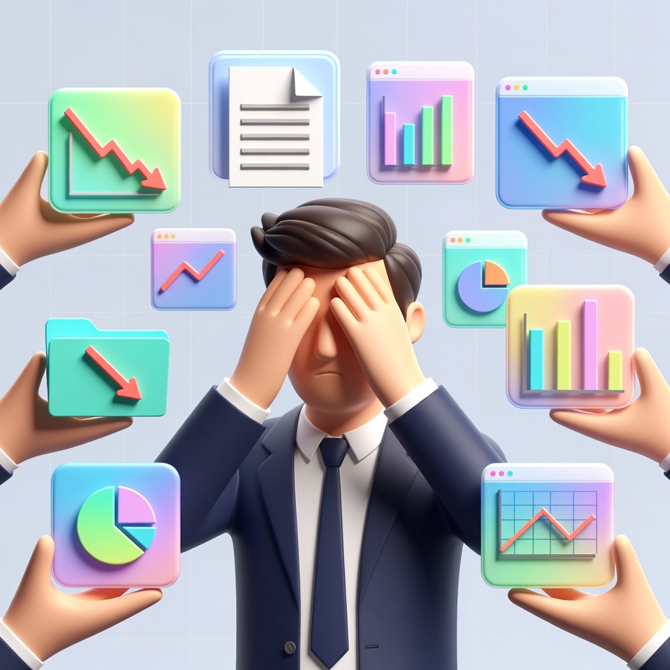 Decorative image of a cartoon person with his hands up covering up his face in frustration.